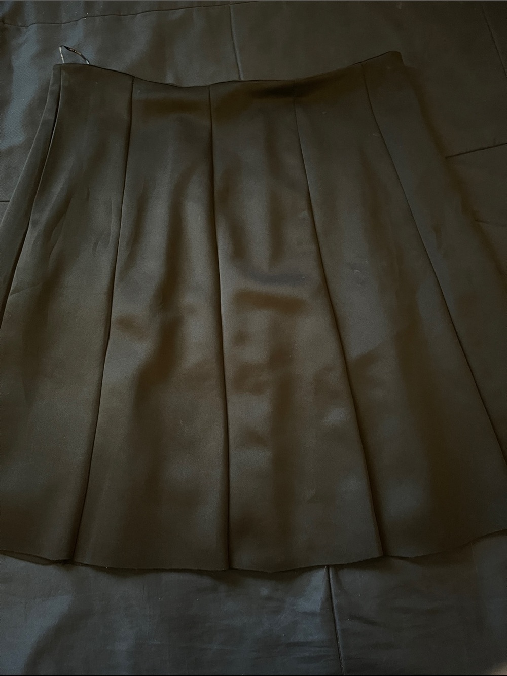 Classic Black A-Line Pleated Skirt
